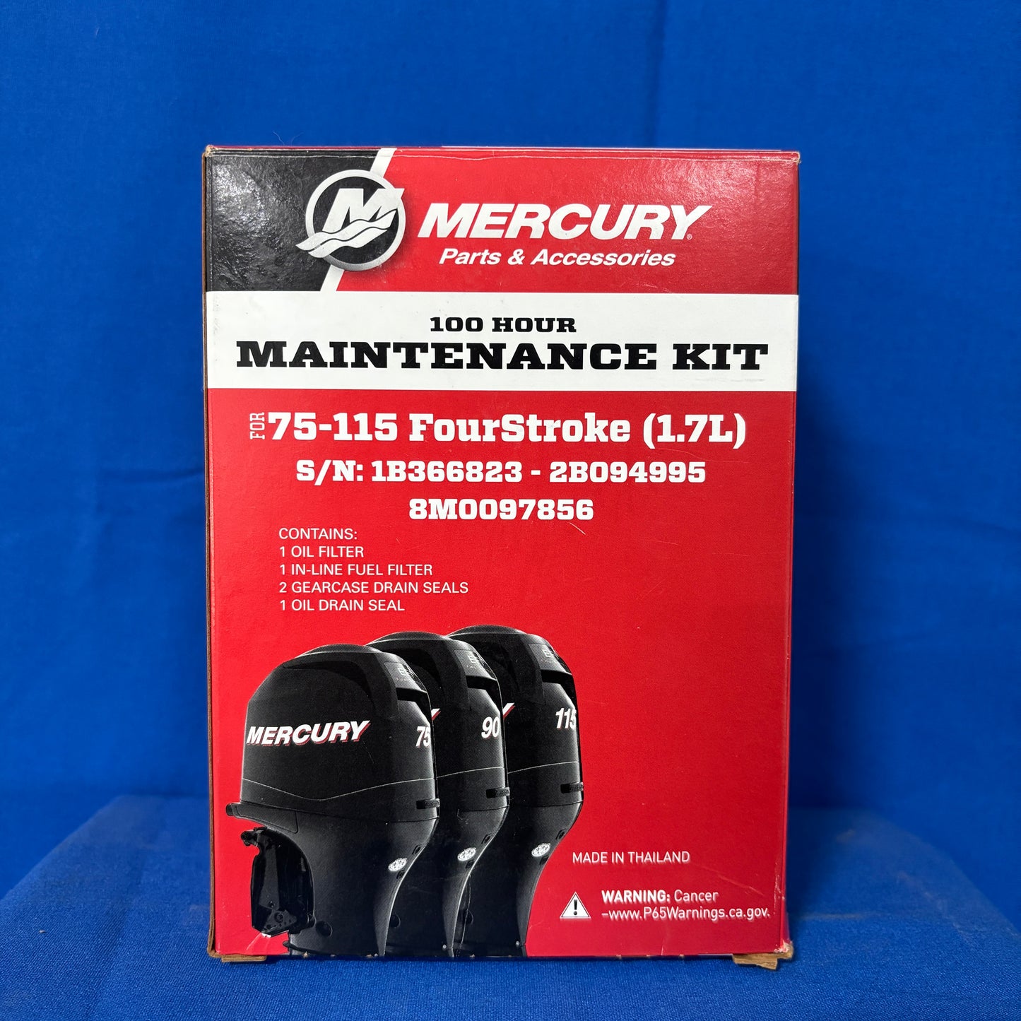 Mercury 100 Hour Maintenance Kit 8M0097856 - 75-115 FourStroke 1.7 L