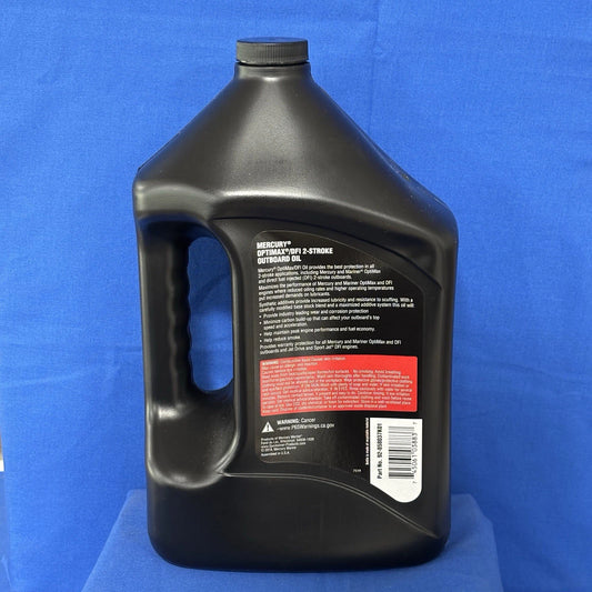 Mercury 8M0229798 – Optimax DFI 2‑Stroke Synthetic Blend Engine Oil, 1 Gallon