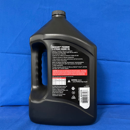 Mercury 8M0229790 – Premium 2‑Stroke Outboard Oil, 1 Gallon