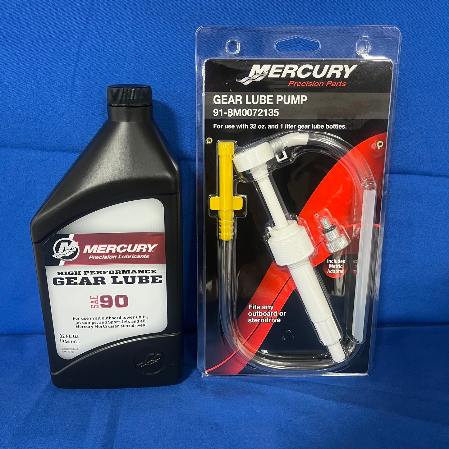 Mercury Gear Lube & Pump Kit – SAE 90 Gear Oil + Pump