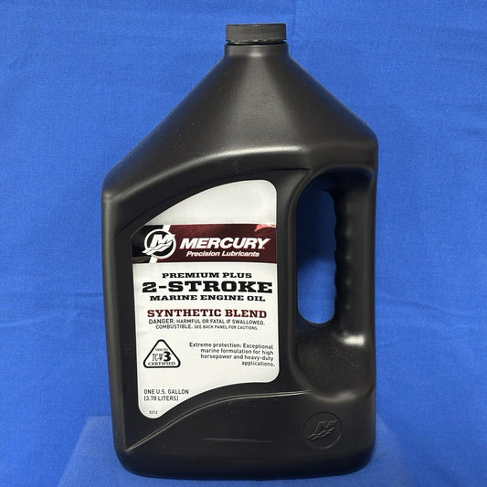 Mercury 858027K01 – Premium Plus TC‑W3 2‑Stroke Synthetic Blend Marine Engine Oil, 1 Gallon