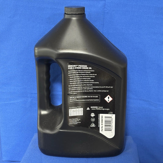 Mercury 858027K01 – Premium Plus TC‑W3 2‑Stroke Synthetic Blend Marine Engine Oil, 1 Gallon