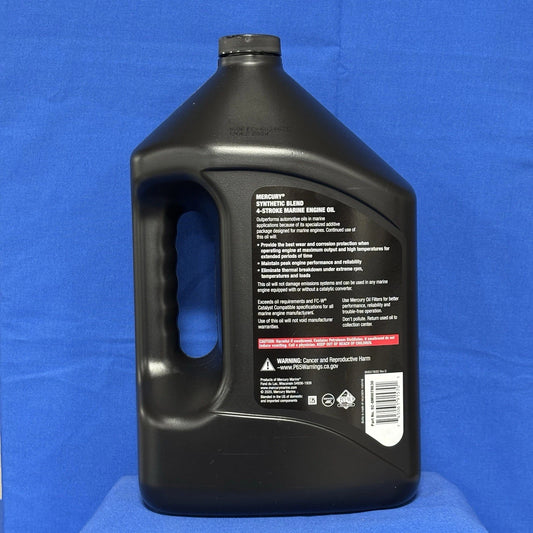 Mercury 8M0078630 – 25W‑40 Synthetic Blend 4‑Stroke Marine Engine Oil, 1 Gallon