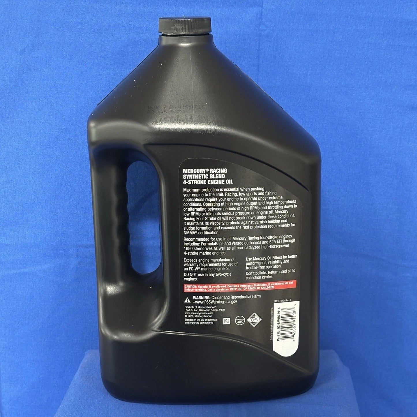 Mercury 8M0078014 – 25W‑50 High-Performance 4‑Stroke Marine Engine Oil, 1 Gallon