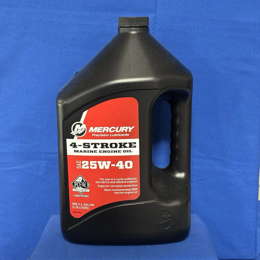 Mercury 8M0078628 – 25W‑40 4‑Stroke Marine Engine Oil, 1 Gallon